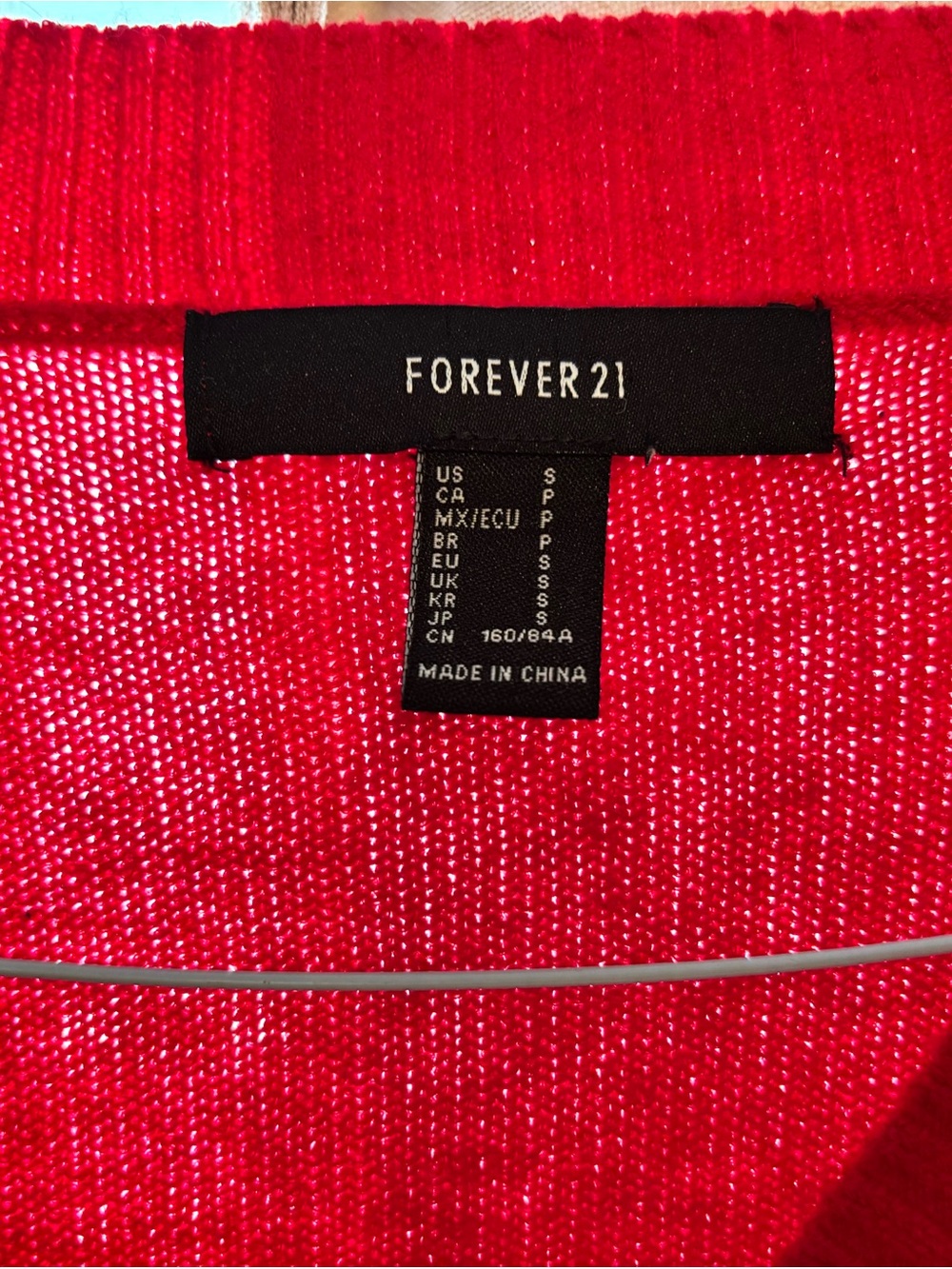 Forever 21 Red Crop Cardigan